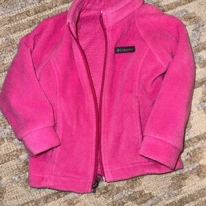 Columbia Bright Pink Fleece Zip Jacket